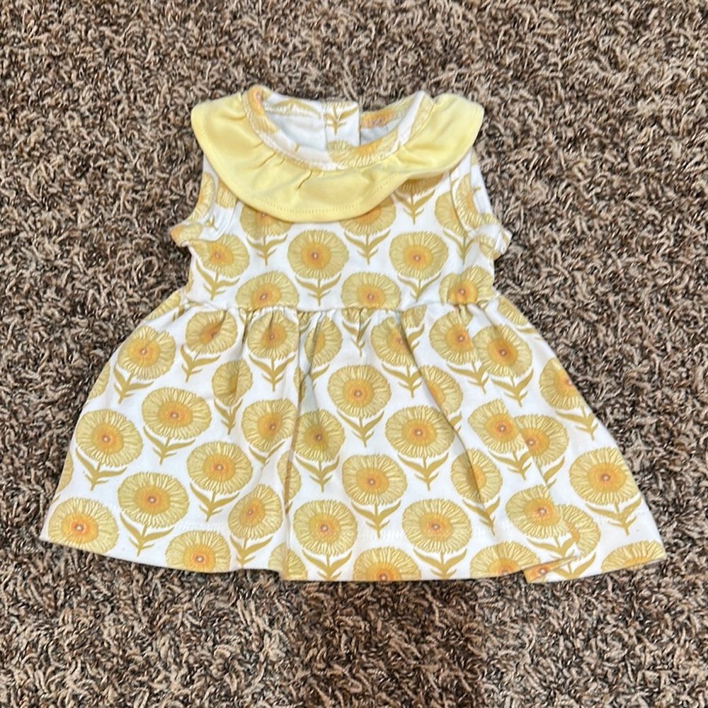 Yellow Floral Kids Dress
